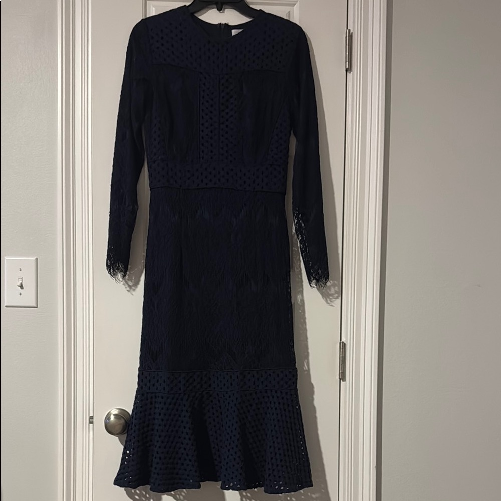 Dainty Jewells Black Sheath Dress with Bishop Sleeves
